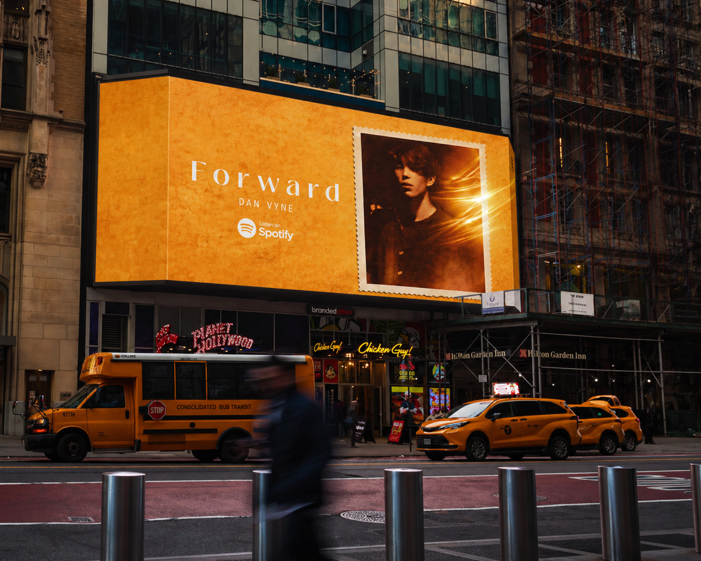 The Forward cover on a Times Square billboard